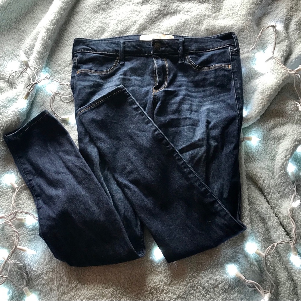 Hollister dark wash jean leggings